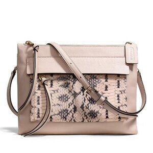 Coach Madison Pale Pink Felicia Python Embossed Crossbody Bag Handbag